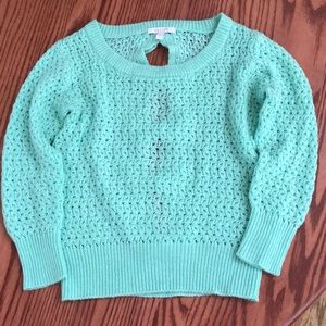 Open Back Mint Sweater